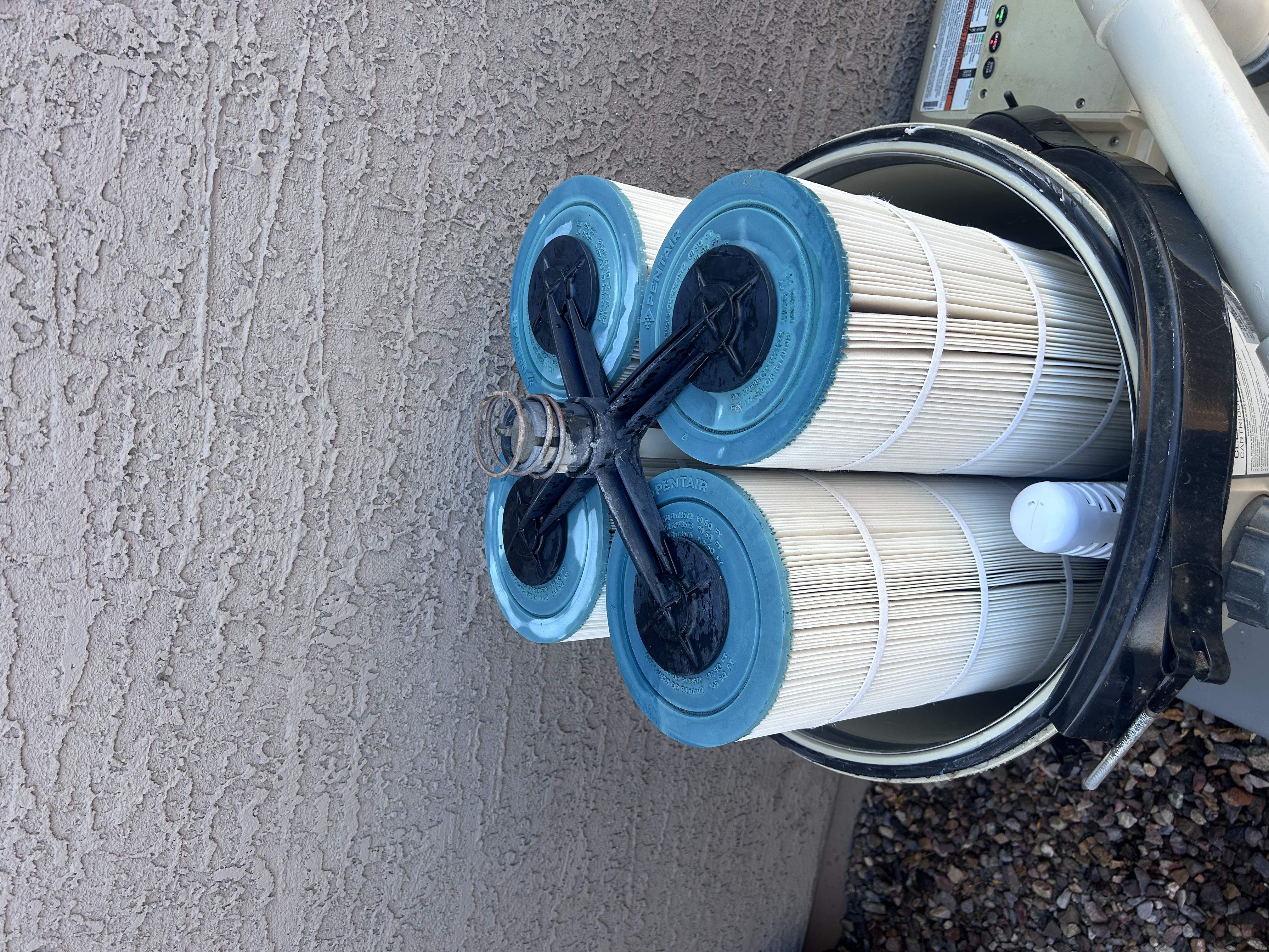Pool filter cleaning — after